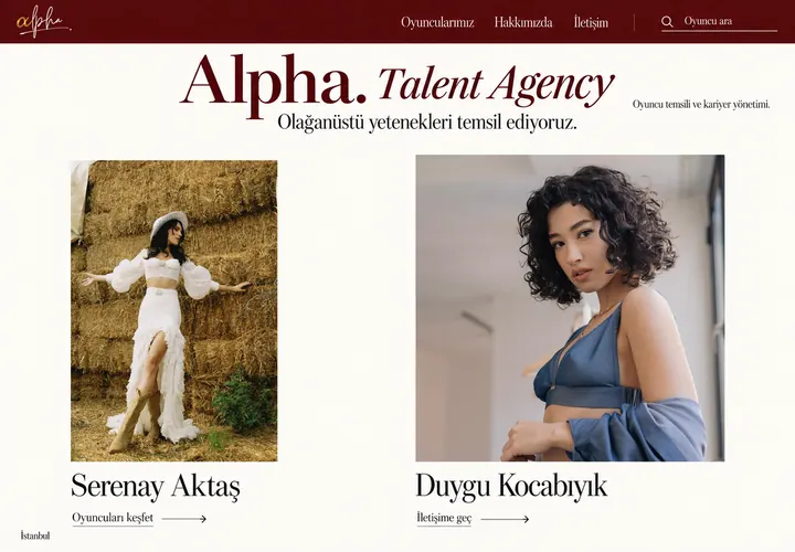 Serif ikili ana sayfa tasarımı